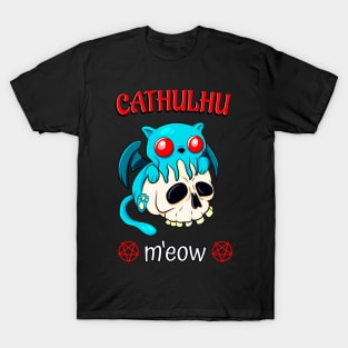 Cthulhu Cat Funny Horror Kawaii Cathulhu M'Eow T-Shirt